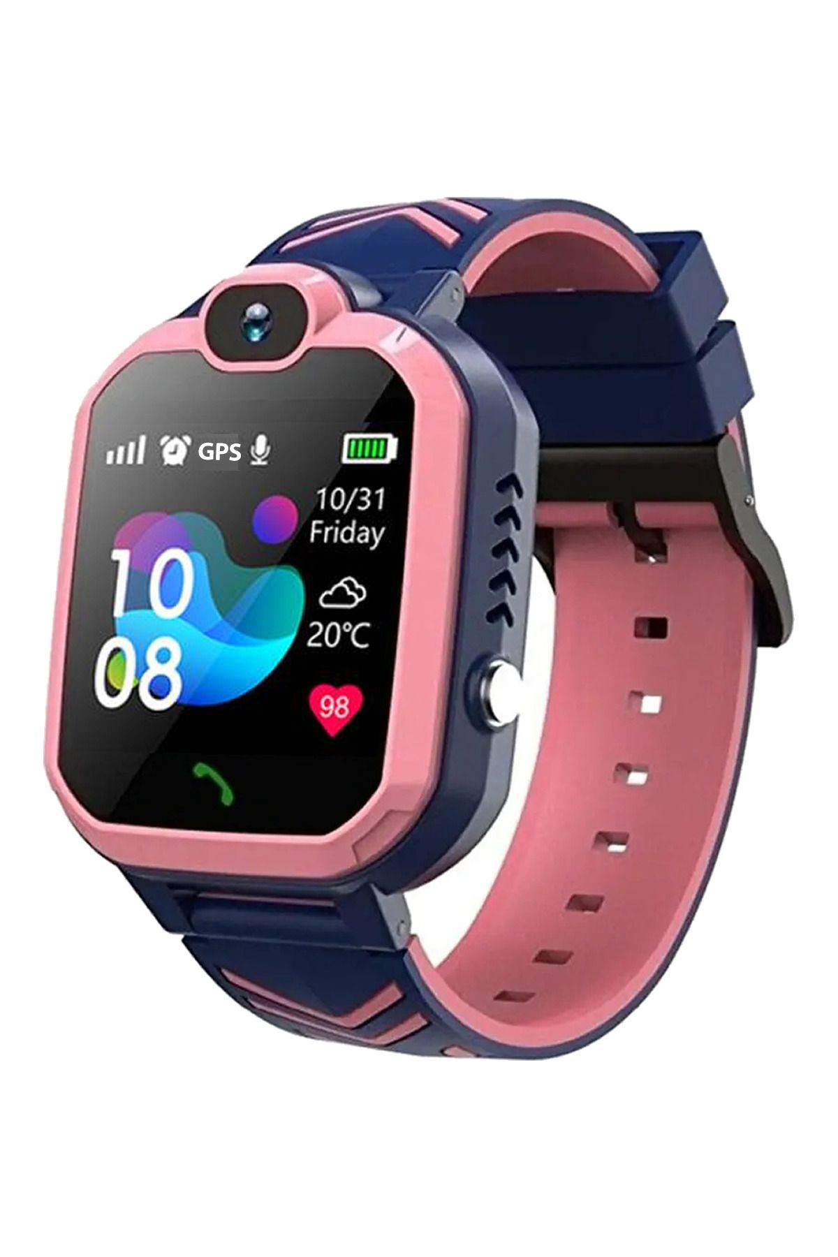 Smartberry Q20 GPS Konumlu Akıllı Çocuk Takip Saati Sim Kartlı Arama, Kameralı, Gizli Dinleme Özellikli - Pembe