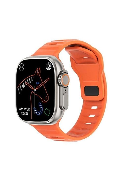 Watch 8 Ultra Smart Watch 49 Mm 2.0 Inç Tam Ekran Akıllı Saat Nfc Kablosuz Şarj Yeni Nesil- Turuncu