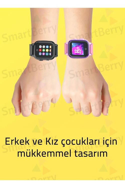 Z40 Görüntülü Görüşme Yüz Tanıma Gps Wıfı Konum Akıllı Çocuk Takip Saati Sim Kartlı - Pembe Mor