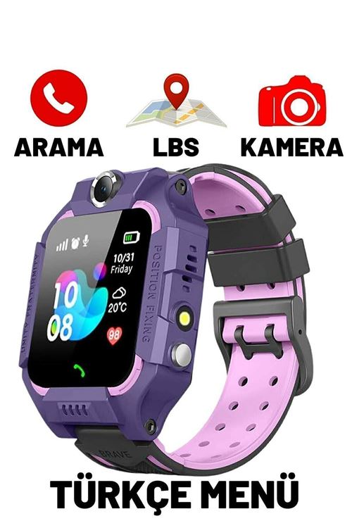 Z2 Lbs Konumlu Akıllı Çocuk Takip Saati Sim Kartlı Arama, Kameralı, Gizli Dinleme Özellikli- Mor