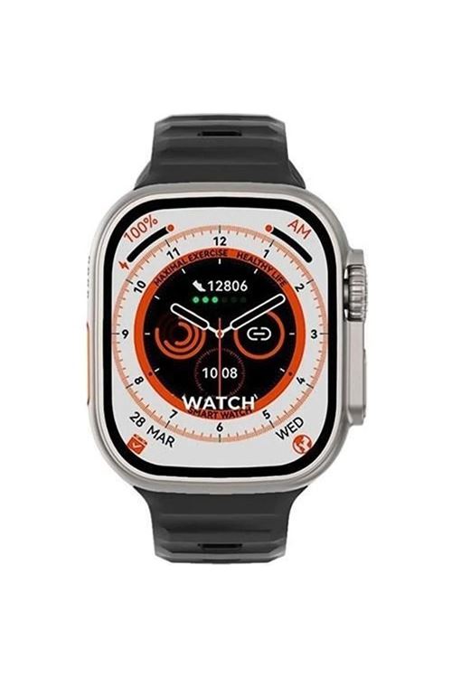 Watch 8 Ultra Smart Watch 49 Mm 2.0 Inç Tam Ekran Akıllı Saat Nfc Kablosuz Şarj Yeni Nesil - Siyah