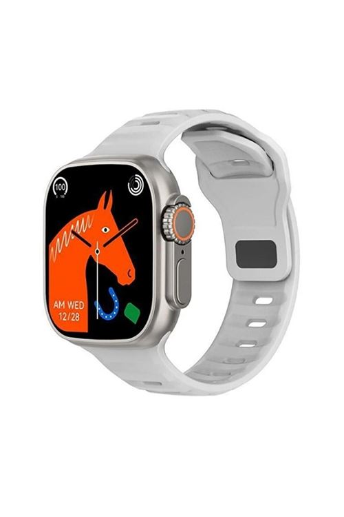 Watch 8 Ultra Smart Watch 49 Mm 2.0 Inç Tam Ekran Akıllı Saat Nfc Kablosuz Şarj Yeni Nesil - Gri