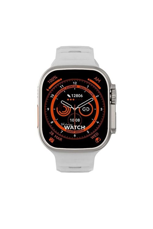 Watch 8 Ultra Smart Watch 49 Mm 2.0 Inç Tam Ekran Akıllı Saat Nfc Kablosuz Şarj Yeni Nesil - Gri