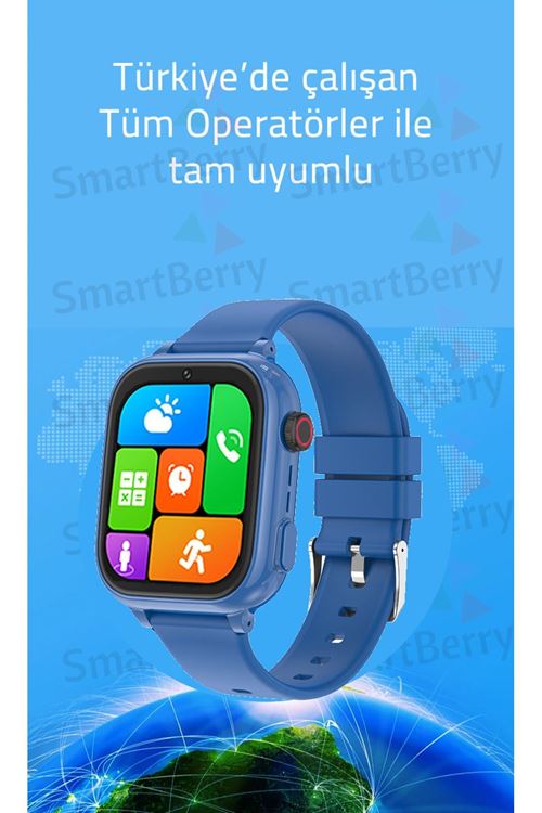 Z53 Görüntülü Görüşme Gps Wıfı Net Konum Gizli Dinleme Akıllı Çocuk Takip Saati Sim Kartlı - Pembe