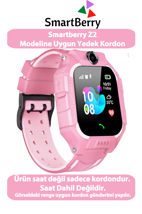 Z2 Lbs Konumlu Akıllı Çocuk Takip Saatine Uyumlu Yedek Kordon - Şeker Pembe