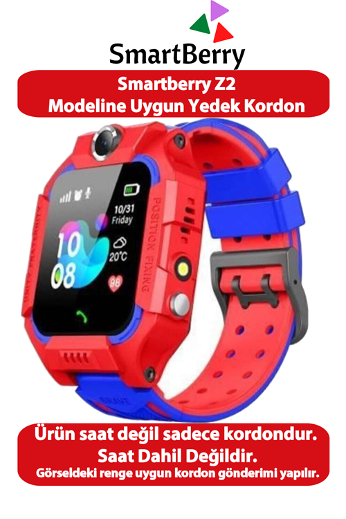 Z2 Lbs Konumlu Akıllı Çocuk Takip Saatine Uyumlu Yedek Kordon - Kırmızı