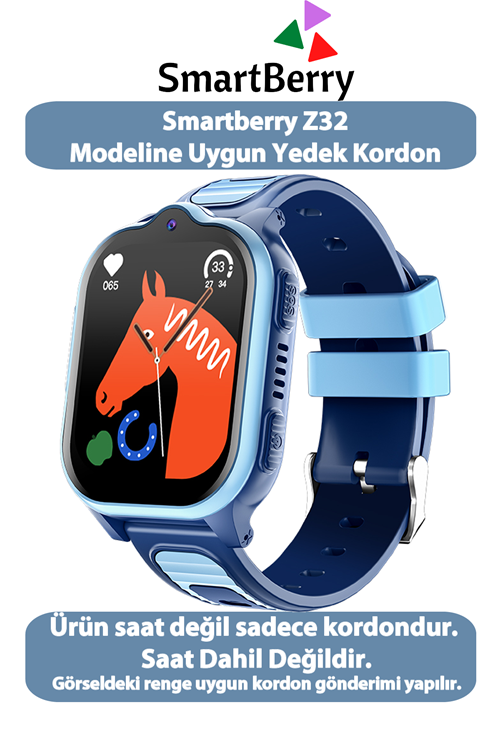 Z32 Görüntülü Görüşme  Saatine Uyumlu Yedek Kordon - MAVİ